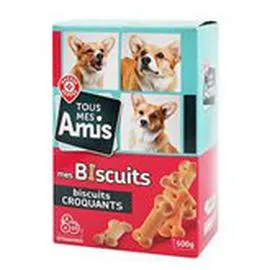 MARQUE REPÈRE, TOUS MES AMIS Friandises pour chien Biscuits croquants 500g
