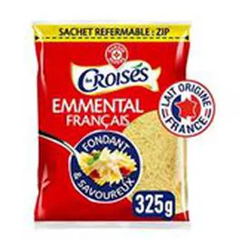 MARQUE REPÈRE, LES CROISÉS Emmental râpé 29% MG 325g