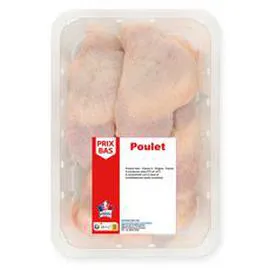 AUCHAN, POUCE Cuisses de poulet blanc 1kg