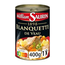 WILLIAM SAURIN Plat cuisiné blanquette de veau 400g