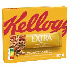 KELLOGG'S, EXTRA Barres céréales miel 4x32g
