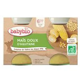 BABYBIO Petits pots 6 mois - Maïs doux 2x130g