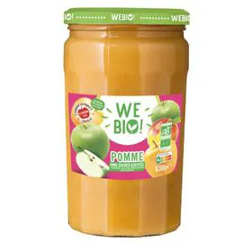VALADE, WE BIO! Compote pomme bio sans sucres ajoutés 630g