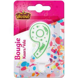VAHINÉ Bougie anniversaire n° 9 l'unité