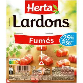 HERTA Lardons -25% de sel 150g