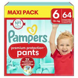 PAMPERS Couches Bébé Premium Protection Pants 15+ kg Taille 6 x64