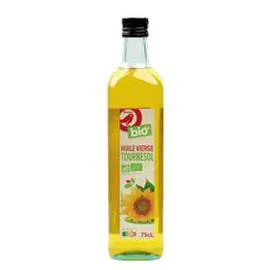 AUCHAN BIO Huile vierge de tournesol 75cl