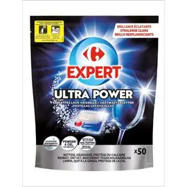 CARREFOUR EXPERT Tablettes lave-vaisselle Ultra Power 50x12,5g