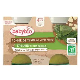 BABYBIO Pot Pomme De Terre Epinards 260g