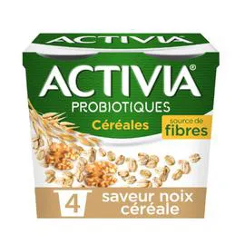 DANONE, ACTIVIA Yaourt céréales noix bifidus 4x120g