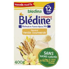 BLÉDINA Céréales bébé croissance dès 12 mois saveur vanille 400g
