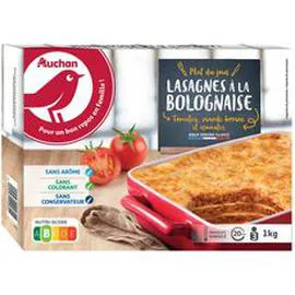 AUCHAN Lasagnes à la bolognaise 1kg