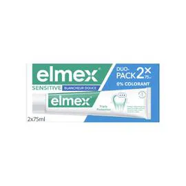ELMEX Dentifrice Sensitive dents sensibles blancheur 2x75ml