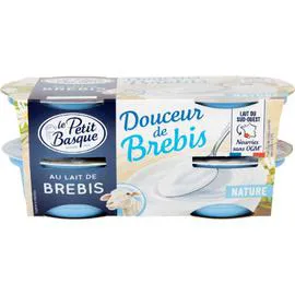 LE PETIT BASQUE Yaourt de brebis nature 4x100g