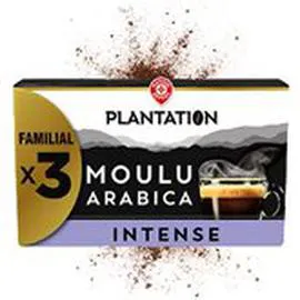 MARQUE REPÈRE, PLANTATION Café moulu Noir intense 3x250g