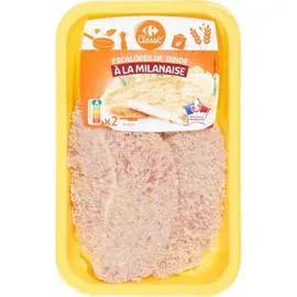 CARREFOUR CLASSIC' Escalopes de dinde à la milanaise 2x130g