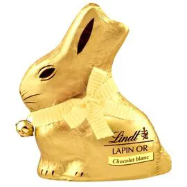LINDT, EXCELLENCE Chocolat de Pâques lapin or blanc 200g