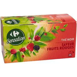 CARREFOUR SENSATION Thé noir fruits rouges 25x1,7g