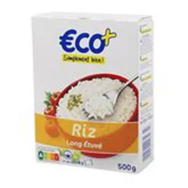 ECO+ Riz long étuvé Saché cuisson 4x125g