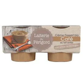 LAITERIE DU PERIGORD Crème Dessert Café Au Lait Entier Bio 420g