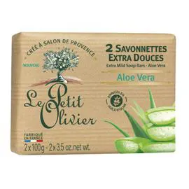 LE PETIT OLIVIER Savon corps extra douce aloe vera 2x100g