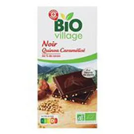 MARQUE REPÈRE, BIO VILLAGE Chocolat noir Quinoa caramélisé Bio 100g