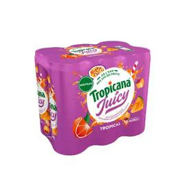 TROPICANA JUICY Boisson aux jus de fruits saveur tropical 6x33cl