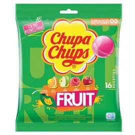 CHUPA CHUPS Bonbons sucettes aux fruits 192g