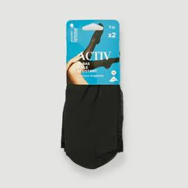 MONOPRIX FEMME Mi-Bas Voile Résistant Noir - TU l'unité