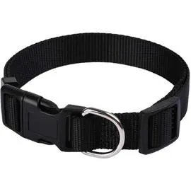 ANIMALIS Collier Basic 15mm et 25/40cm pour Chien Noir 20g