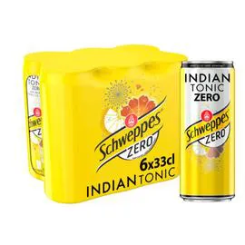 SCHWEPPES Soda zero Indian Tonic 6x33cl