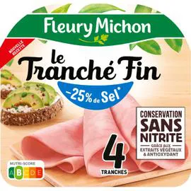 FLEURY MICHON Jambon Le Tranché Fin réduit en sel 120g