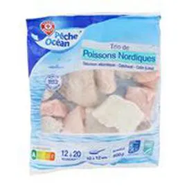 MARQUE REPÈRE, PÊCHE OCÉAN Trio de poissons nordiques 600g