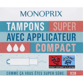 MONOPRIX Tampon super avec applicateur Compact l'unité