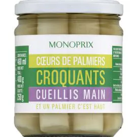 MONOPRIX Coeurs de palmiers croquants cueillis main 250g