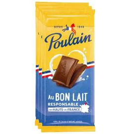 POULAIN Chocolat au lait 3x95g