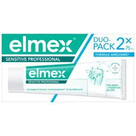 ELMEX Dentifrice sensitive Professional duo 2x75ml