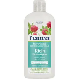 LÉA NATURE, NATESSANCE Shampooing réparateur pour cheveux normaux, secs et fragilisés à l'huile de ricin et kératine végétale 250ml