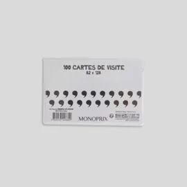 MONOPRIX MAISON 100 cartes bristol 8,2x12,8cm l'unité