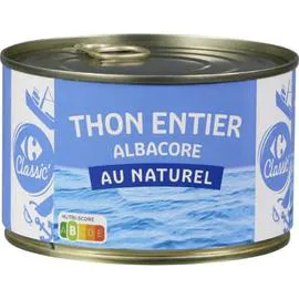 CARREFOUR Thon entier Albacore au naturel 280g