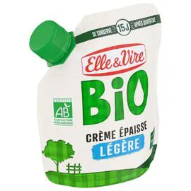 ELLE & VIRE Crème fraiche épaisse légère 12% MG Bio 33cl