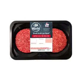 CARREFOUR LE MARCHÉ Steaks hachés pur boeuf spécial burger 2x140g