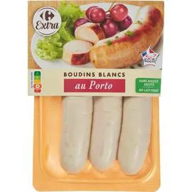 CARREFOUR EXTRA Boudins blancs au Porto 3x125g