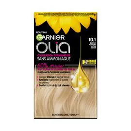 GARNIER, OLIA Coloration Cheveux Permanente Sans Amoniaque 10.1 Blond Polaire Ultra Clair l'unité