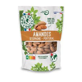 BRUT DE COQUES Amandes avec peau sans sel 150g
