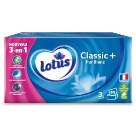 LOTUS Mouchoirs Classic + pur blanc x80