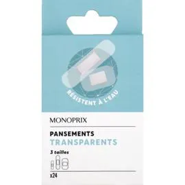 MONOPRIX Pansements Transparents Résistants À L'Eau x24