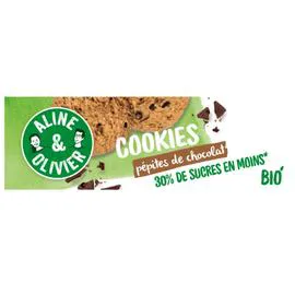 ALINE & OLIVIER Cookies aux pépites de chocolat Bio 180g
