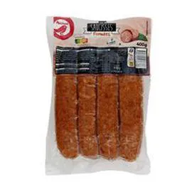 AUCHAN Saucisses fumées à cuire 400g