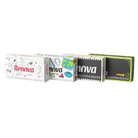 RENOVA Mouchoirs Blancs Festive Ultra-Doux Et Absorbants x70